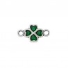 Silver Antique / Transparent Green