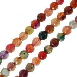 Perle sémi-précieuse facettée en Agate 4mm (~91pcs/fil)