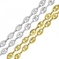 Stainless Steel 304 Chain Oval Connectors 5.2x7.4mm
