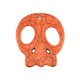 Howlite Pendant Flat Skull 54x49mm/4mm