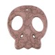 Howlite Pendant Flat Skull 54x49mm/4mm