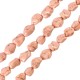 Howlite Bead Irregular Round Pink 15mm