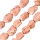 Howlite Bead Irregular Round Pink 15mm