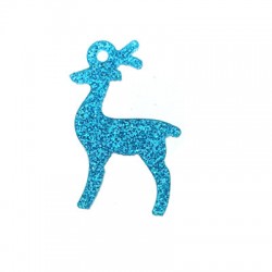 Plexi Acrylic Lucky Charm Christmas Reindeer 15x24mm