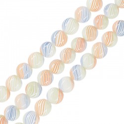 Mouth Blown Glass Bead Round 13mm (Ø~1.8mm) (~31pcs)