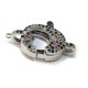 Mosquetón de Metal Latón con Circonitas 14x16mm