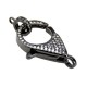 Fermoir Mousqueton en Laiton Zircon 18 x 22 mm