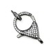 Fermoir Mousqueton en Laiton Zircon 18 x 22 mm