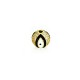 Brass Bead Round Evil Eye w/ Zircon & Enamel 8mm (Ø1.5mm)
