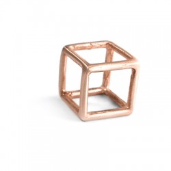 Cube 3D en Métal/Laiton 15mm