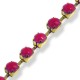 Steel Cup Chain 4mm with Acrylic Stones
