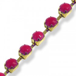 Chaîne à Maillons en Acier 4 mm avec Pierres Acryliques