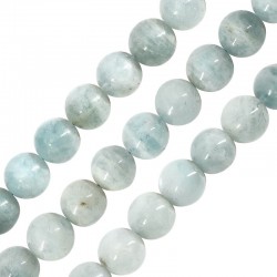 Aquamarine Bead Round 10mm (Ø~1mm) (~41pcs)