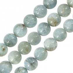 Aquamarine Bead Round 12mm (Ø~1.2mm) (~33pcs)