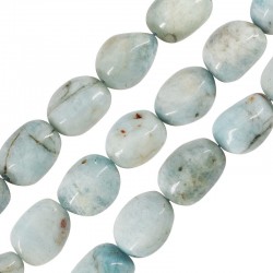 Aquamarine Bead Irregular (~17x22mm) (Ø~1.8mm) (~19pcs)