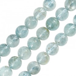 Aquamarine Bead Round 10-11mm (Ø~1.2mm) (~41pcs)