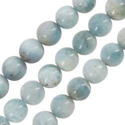 Aquamarine Bead Round 13-14mm (Ø~1.2mm) (~31pcs)