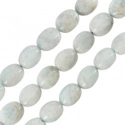 Aquamarine Bead Oval 10x13mm (Ø~1.3mm) (~30pcs)