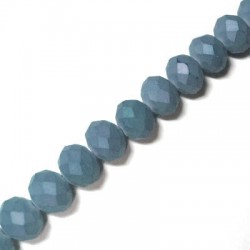 Glass Washer Bead Faceted Pearlised 6x4mm (100 pcs/string)