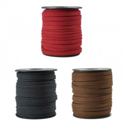 Artificial Suede Cord Flat 6mm (~20mtrs)