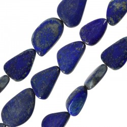 Lapis Bead Irregular Oval Flat 23x30mm (Ø1.7mm) (12pcs)