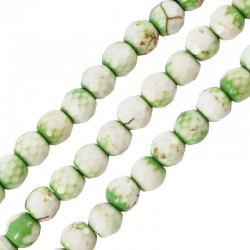 Howlite Bead Round Faceted 6mm (Ø1.4mm) (~66pcs)