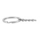 Metal Key Ring 28mm/2.5mm w/ Chain 27x5mm