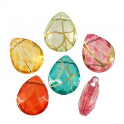 Acrylic Charm Tear Drop 12x15mm