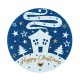 Πλέξι Ακρυλικό Μοτίφ Στρογγυλό Σπίτι Αστέρι “Christmas” 70mm