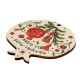 Wooden Pendant Pomegranate w/ Flowers & Evil Eye 70mm