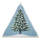 Ξύλινο Επιτραπέζιο Τρίγωνο Χιονισμένο Δέντρο 185mm
