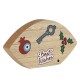 Wooden Deco Evil Eye “Best Wishes” w/ Pomegranate 160x85mm