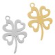 Stainless Steel 304 Charm Four Leaf Clover 13x19.4mm