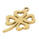Stainless Steel 304 Charm Four Leaf Clover 13x19.4mm