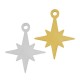 Stainless Steel 304 Charm Star 14x17mm
