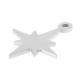 Stainless Steel 304 Charm Star 14x17mm