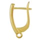 Brass Earring Hoop w/ Loop 19x11mm