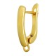 Brass Earring Hoop w/ Loop 19x11mm