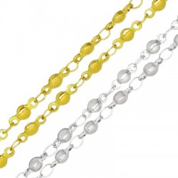Chaîne maille de perles rondes 3mm en Acier Inoxydable 304
