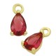 Breloque en Laiton et Zircon en Forme de Larme 9 x 4 mm
