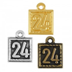 Zamak Charm Square “24” 11mm