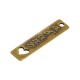 Colgante Rectangular de Zamak «Αγάπη» con Corazón 12 x 45 mm