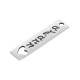 Colgante Rectangular de Zamak «Αγάπη» con Corazón 12 x 45 mm