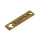 Zamak Pendant Rectangular “αγάπη” with Heart 12x45mm