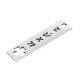 Pendentif Rectangulaire en Zamak τύχη avec Trèfle à Quatre Feuilles 12X45 mm