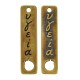 Colgante Rectangular de Zamak «Υγεία» con Granada 12 x 45 mm