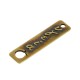 Colgante Rectangular de Zamak «Υγεία» con Granada 12 x 45 mm