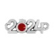 Μεταλλικό Ζάμακ Στοιχείο “2024” Ρόδι Σμάλτο Μακραμέ 23x8mm