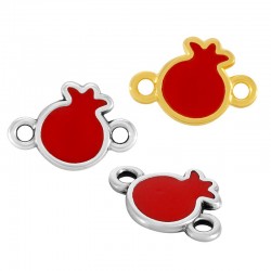 Enameled Zamak Connector Pomegranate 8x9mm