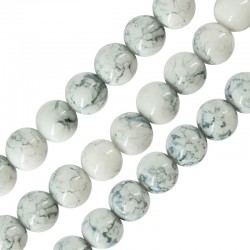 Glass Bead Round Marbled 10mm (82 pcs/string)